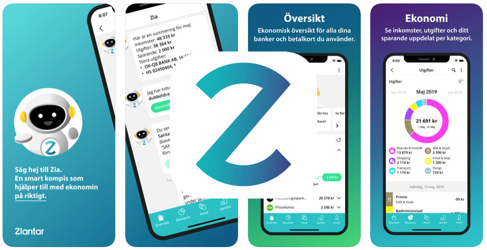 Spara pengar app Zlantar